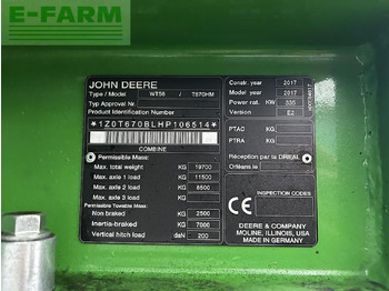 Kombain John Deere t670: pilt 5