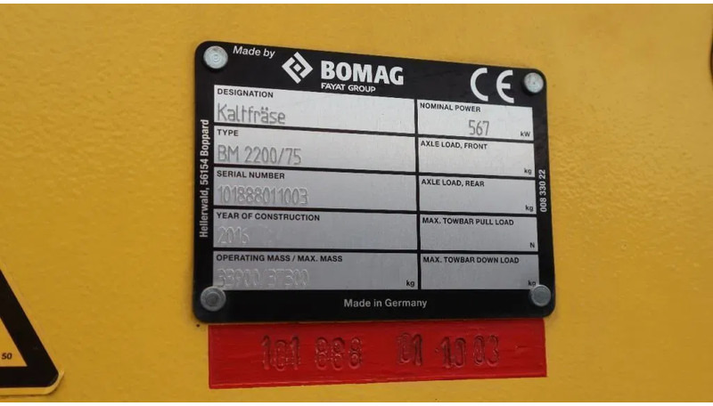 Asfalditootja Bomag BM 2200/75 | COLD PLANER | NEW CONDITION!: pilt 21