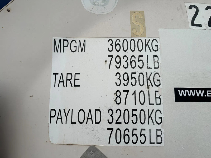 Säilitusmahuti transporditavad ained kemikaalid CIMC 20FT ISO, 25.050L / 1-COMP / 3 BAFFELS / T12 / 22T6 /, 4 manholes, ADR valid until 12/2026: pilt 12