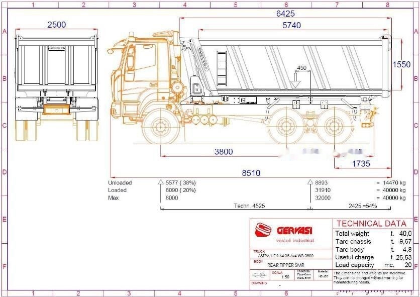 Uus Kallurauto Astra HD9 64.38 TIPPER 6x4 20m³: pilt 27