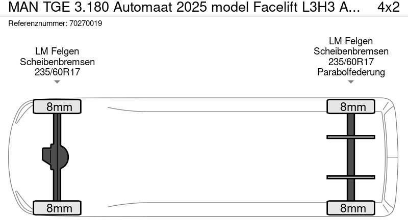 MAN TGE 3.180 Automaat 2025 model Facelift L3H3 ACC Trekhaak L2H2 | 11m3 Airco liising MAN TGE 3.180 Automaat 2025 model Facelift L3H3 ACC Trekhaak L2H2 | 11m3 Airco: pilt 19