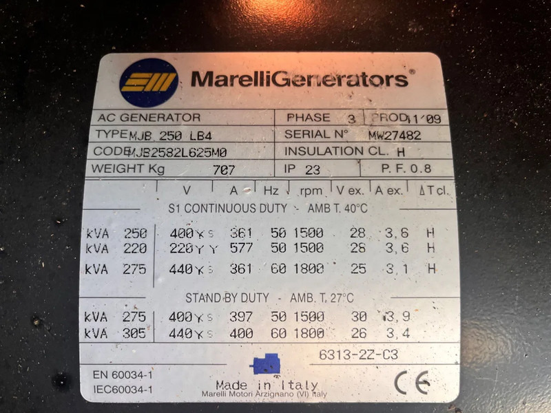 Generaatorikomplekt MOSA GE 275 VPM SX   275kVA: pilt 11