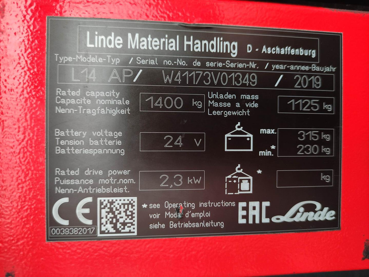 Virnastaja Linde L14APi-1173: pilt 6