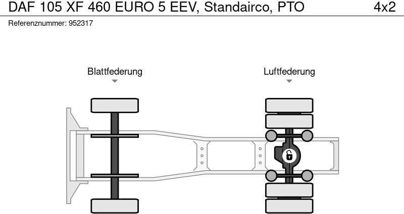 Sadulveok DAF 105 XF 460 EURO 5 EEV, Standairco, PTO: pilt 12