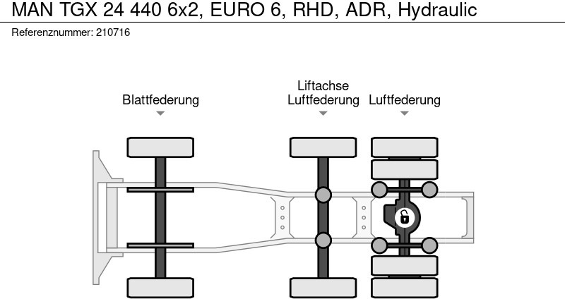 MAN TGX 24 440 6x2, EURO 6, RHD, ADR, Hydraulic liising MAN TGX 24 440 6x2, EURO 6, RHD, ADR, Hydraulic: pilt 10