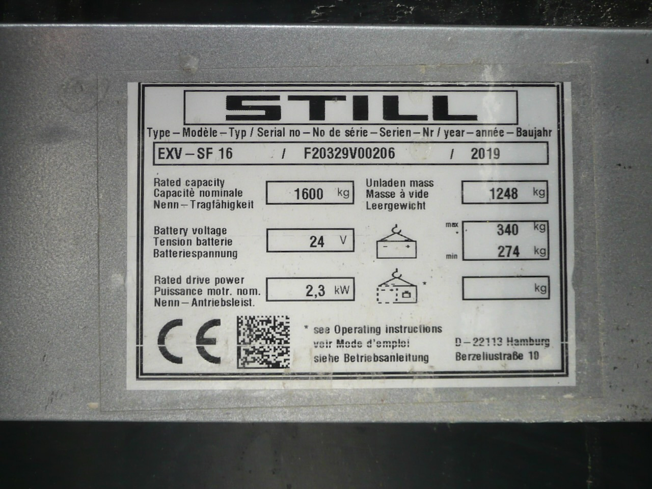 Virnastaja Still EXV-SF16: pilt 8