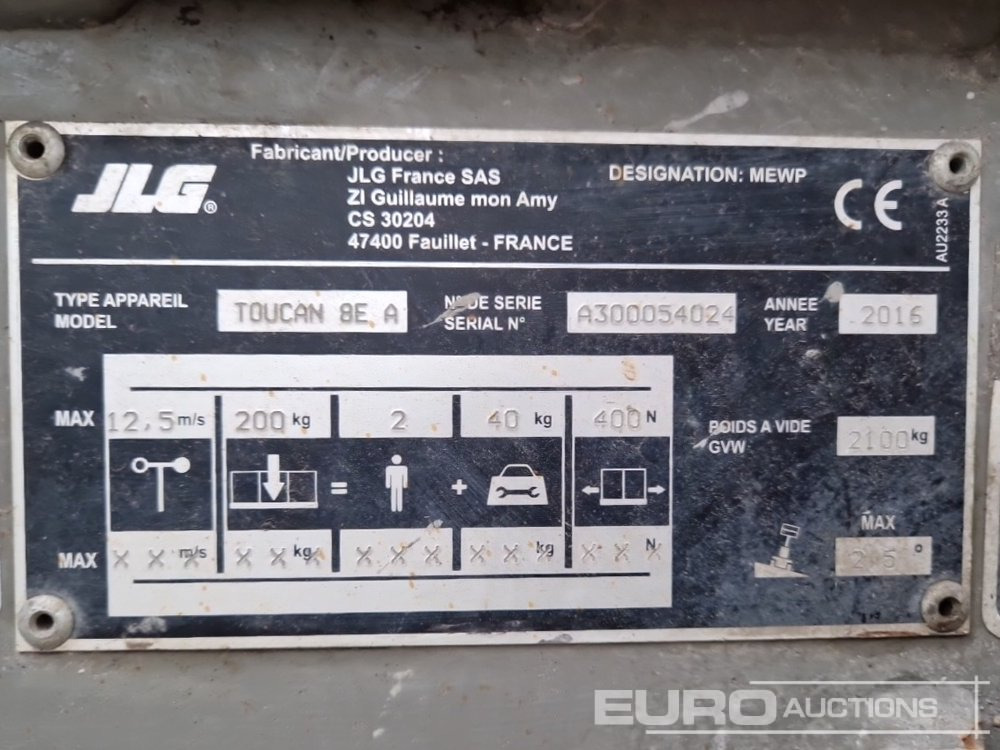 Platvorm 2016 JLG Toucan 8E: pilt 22