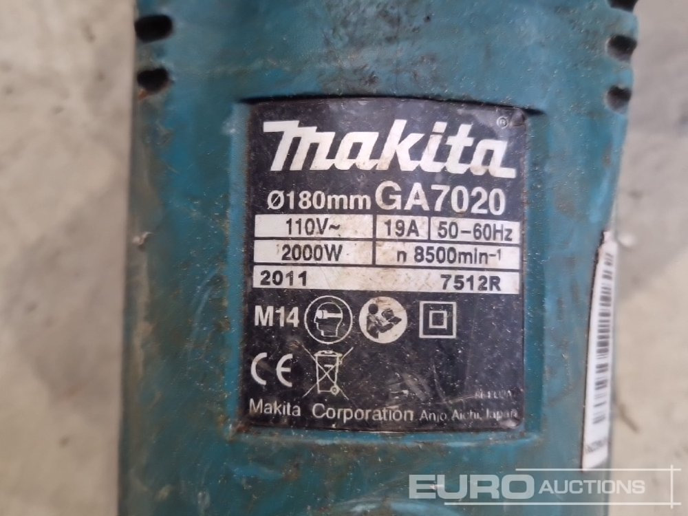 Ehitusseade Makita GA7200 180mm 110 Volt Angle Grinder: pilt 15