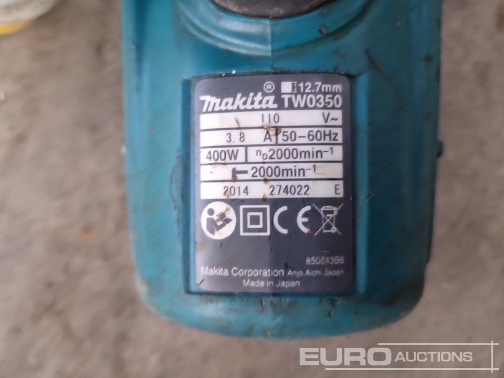 Ehitusseade Makita TW035 110 Volt Impact Wrench: pilt 16