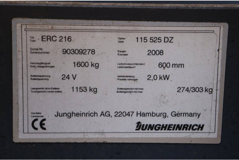 Virnastaja Jungheinrich ERC 216: pilt 19